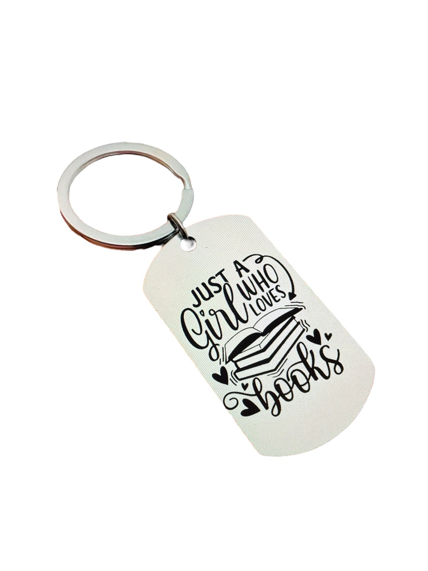 Just a Girl Who Loves Books Keychain
