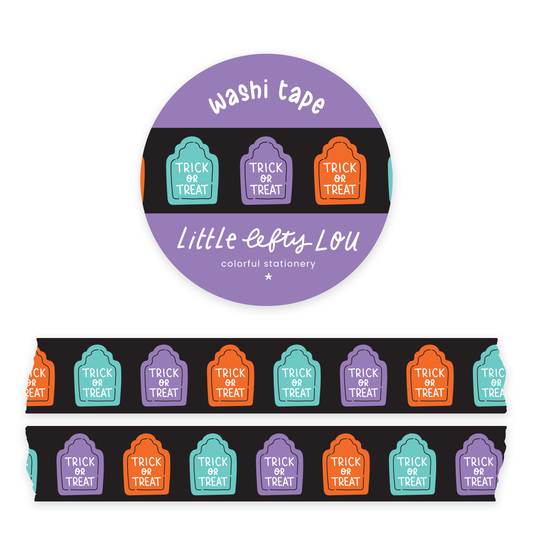 Grabsteine schwarzes Washi Tape