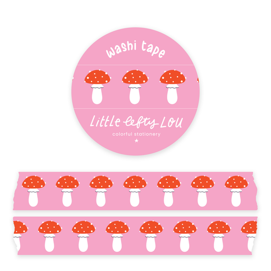 Washi Tape für rosa Pilze