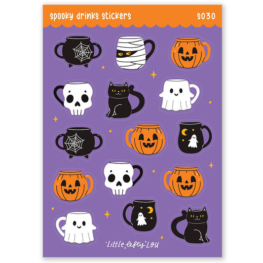 Matte Waterproof Stickers by Spooky Drinks