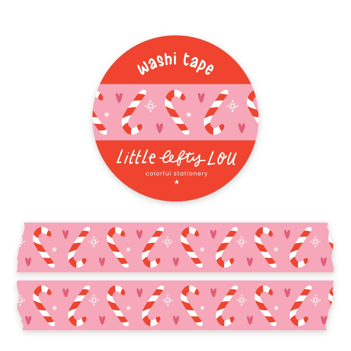 Candy Canes Washi Tape voor Kerstmis