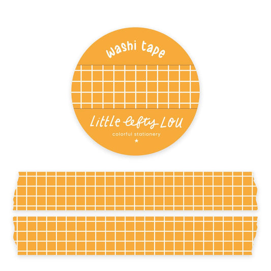 Ockergelbes Gitter-Washi-Tape