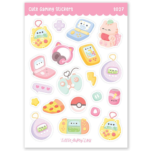 Holo Glitter Cute Gaming Stickers (S027)