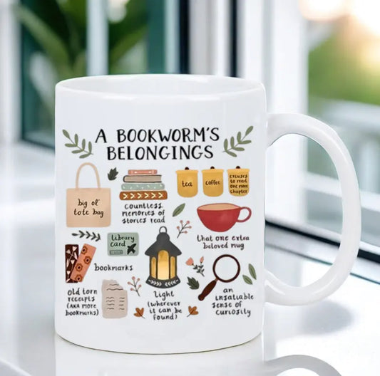 A Bookworm's belongings Mug