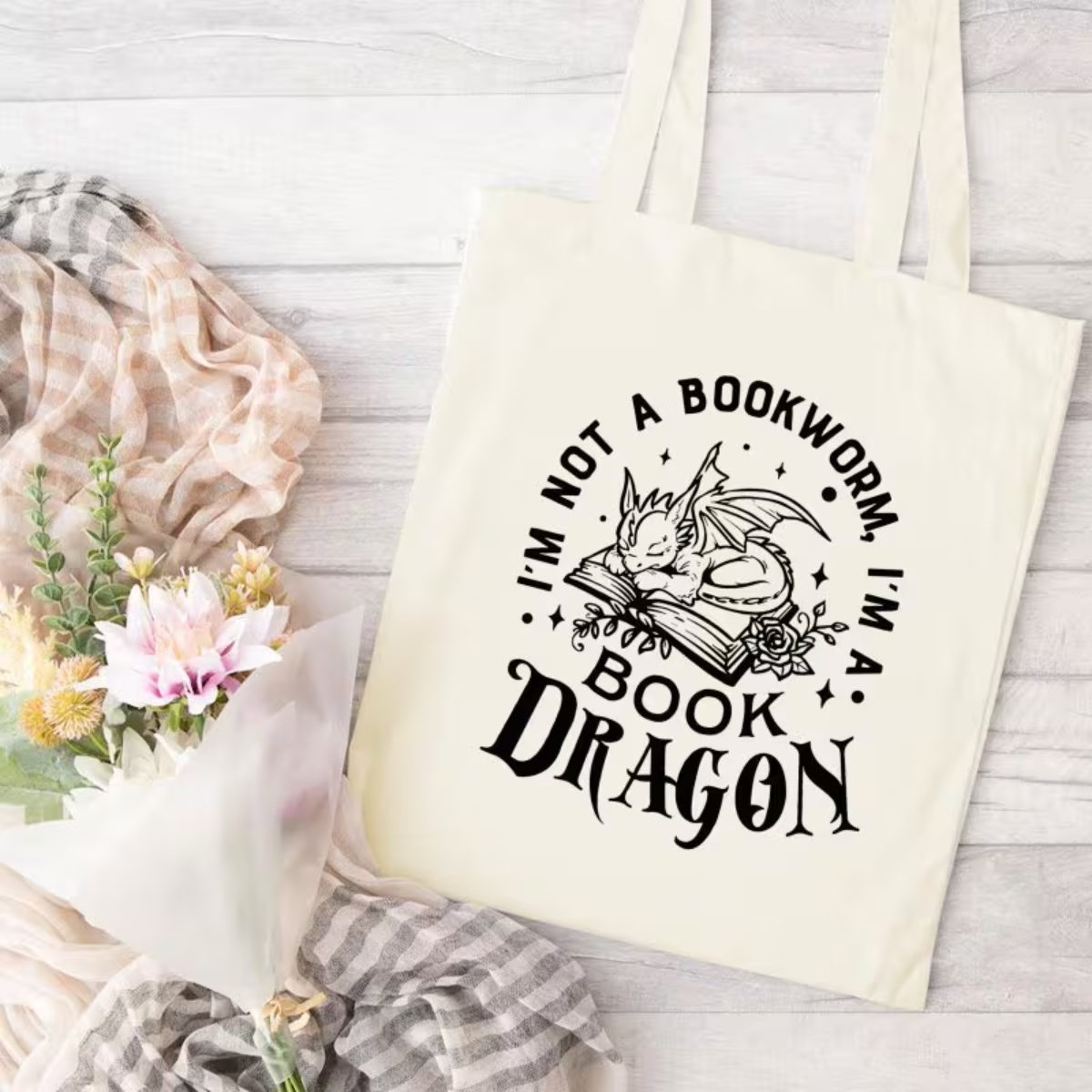 Not a Bookworm Canvas Tas