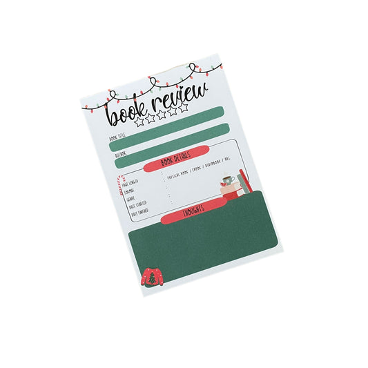 Notizblock für Buchrezensionen zu Weihnachten