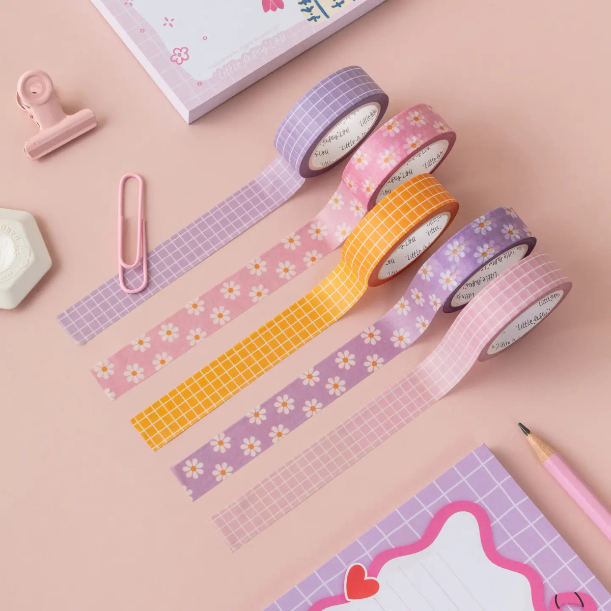 Washi Tape Lilac Grid