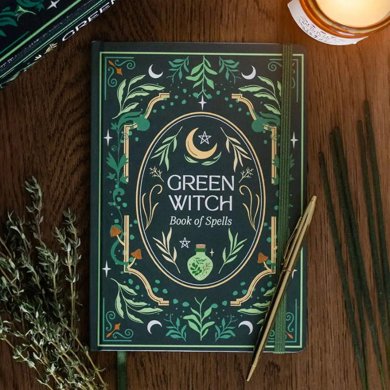 Green Witch: Book of Spells Notebook