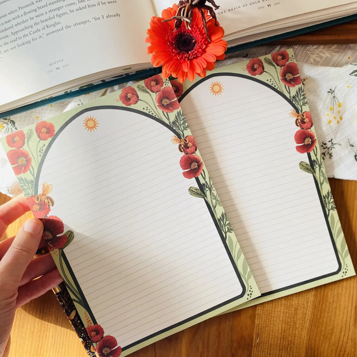 Notebook Poppy flower