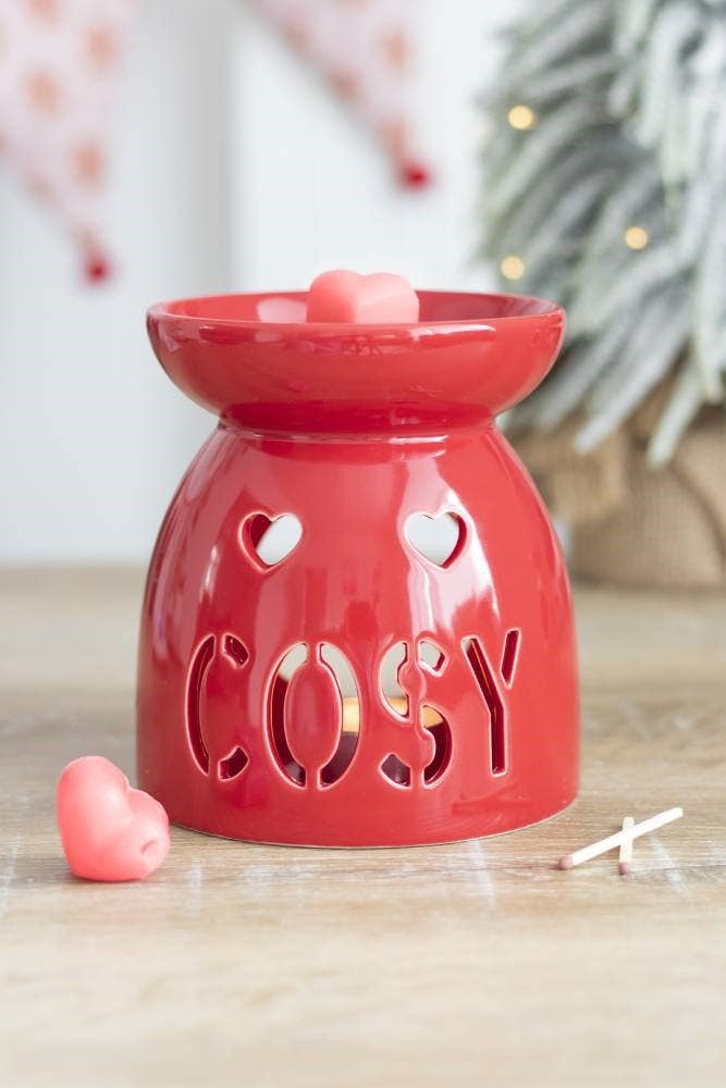 Cozy Christmas Ceramic Wax Melt Burner gift set
