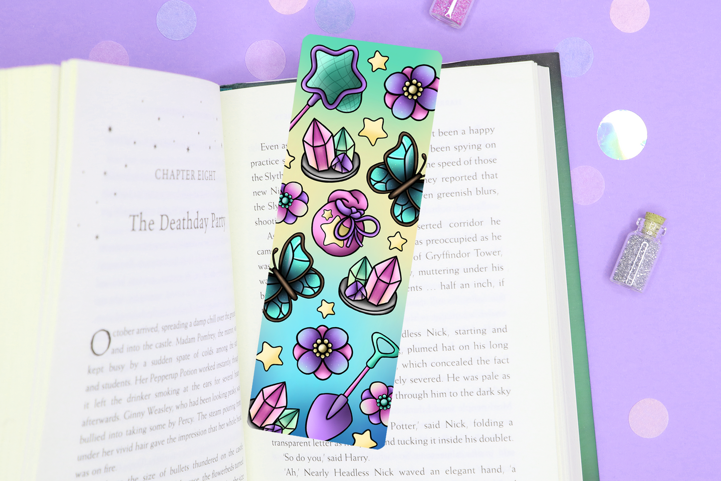 Island Crafting Lesezeichen | Kawaii Gaming Tropical Geschenk: Abgerundet / Ohne Quaste
