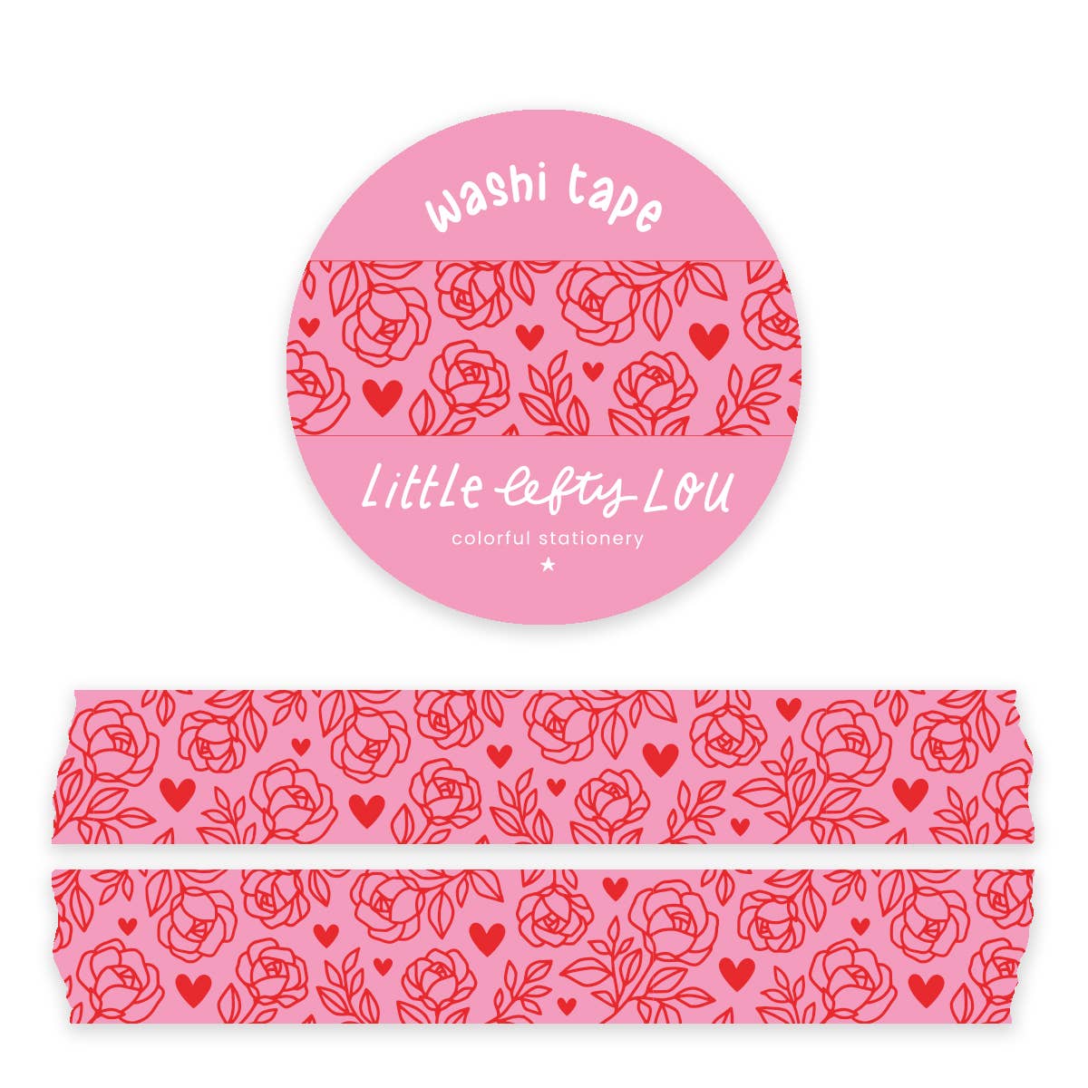 Washi Tape mit Herzen und Rosen