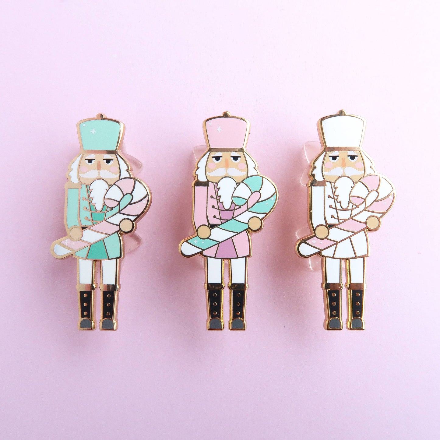 Notenkraker Kerst Pin: Wit