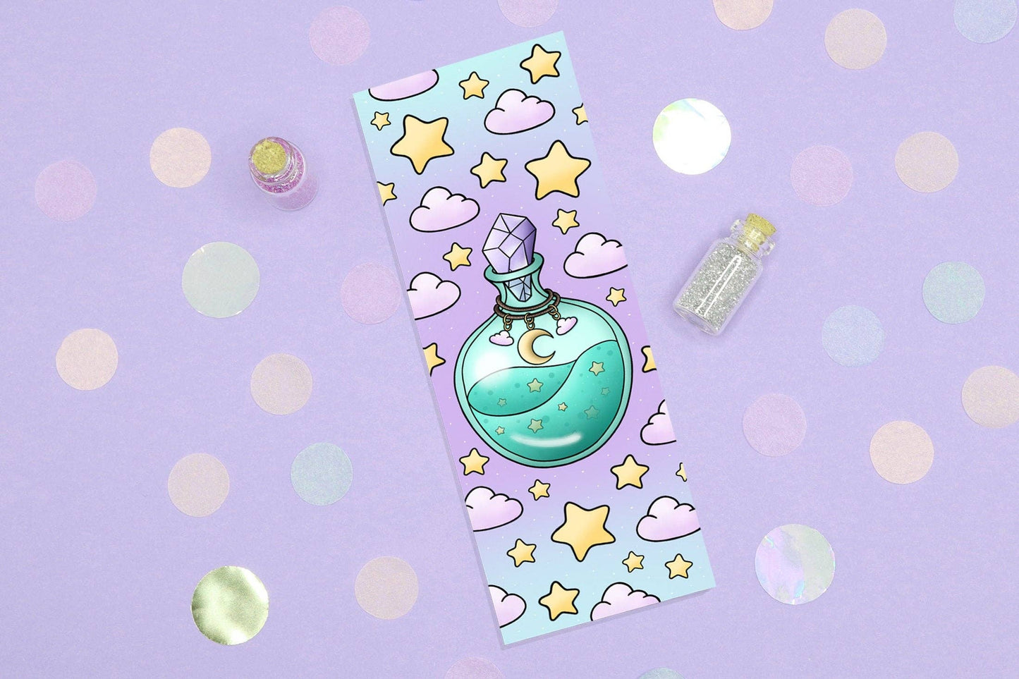 Lesezeichen „Dreamy Potion“: Abgerundet / Mit Quaste