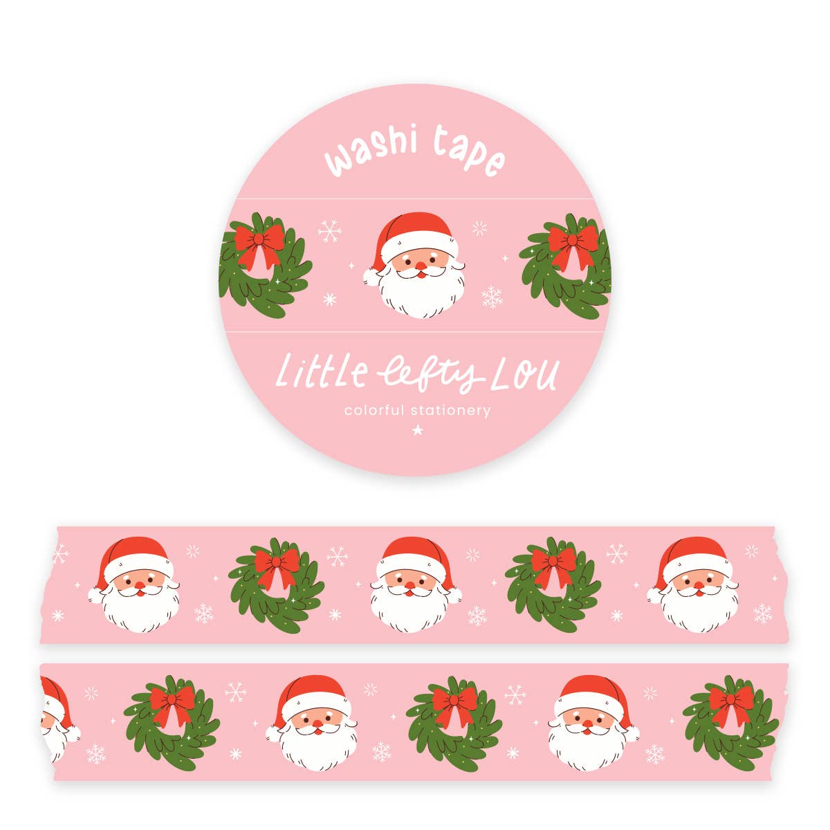 Kerstkrans washitape met kerstkrans