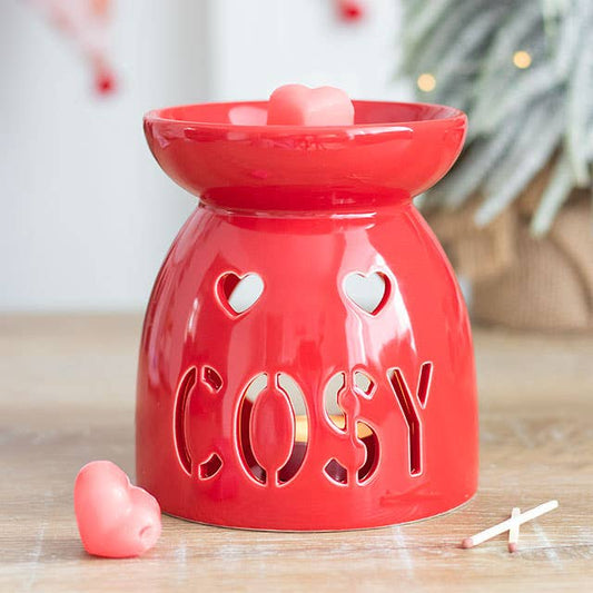 Cozy Christmas Ceramic Wax Melt Burner gift set