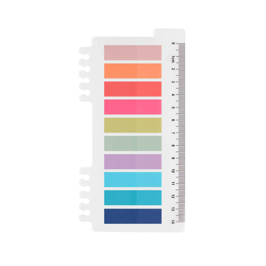 Ordinate kleurrijke morandi kleeflabels | transparante paginamarkeringen | notitieblaadjes