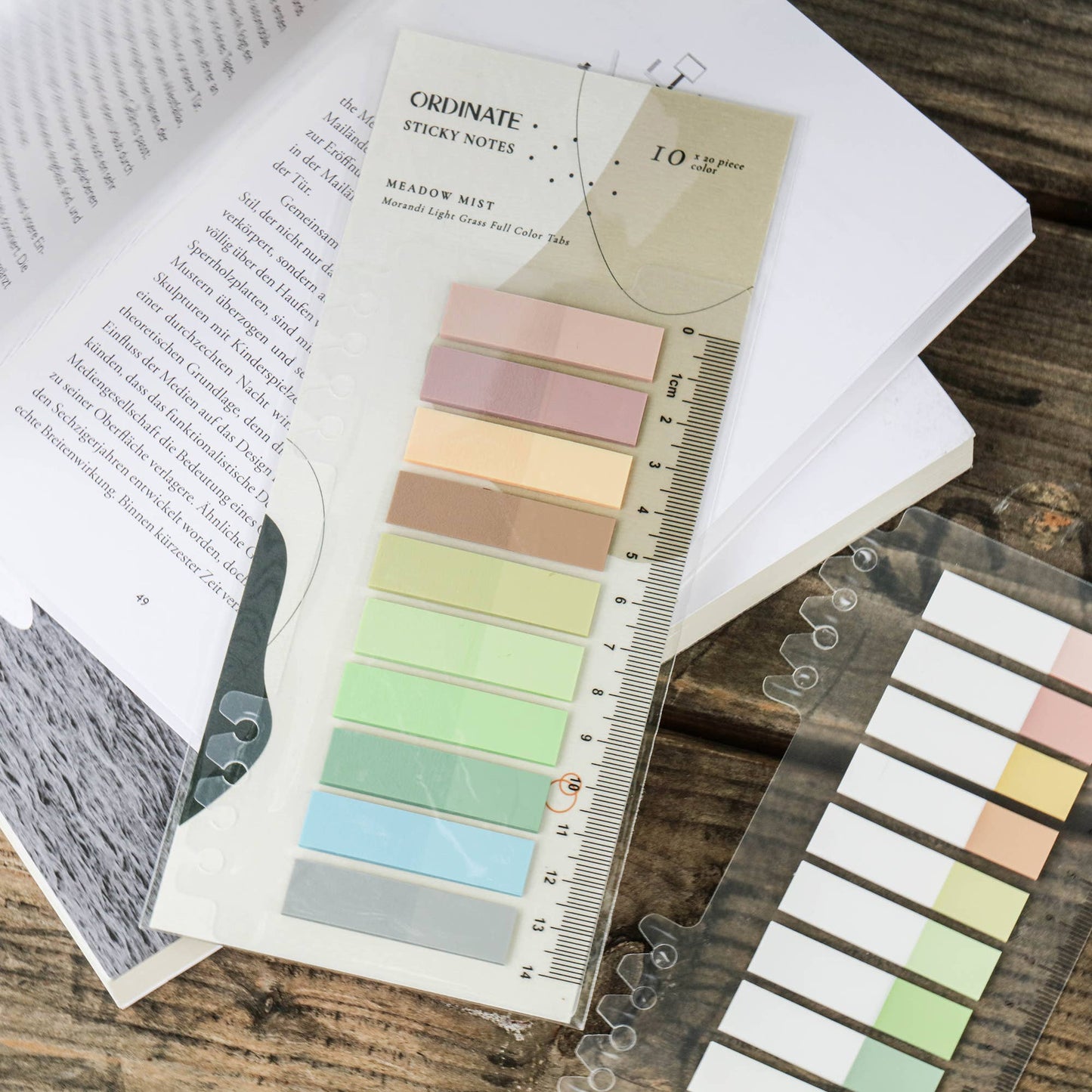Meadow Mist index zelfklevende notities | Pagina markeringen | Zelfklevende tabs