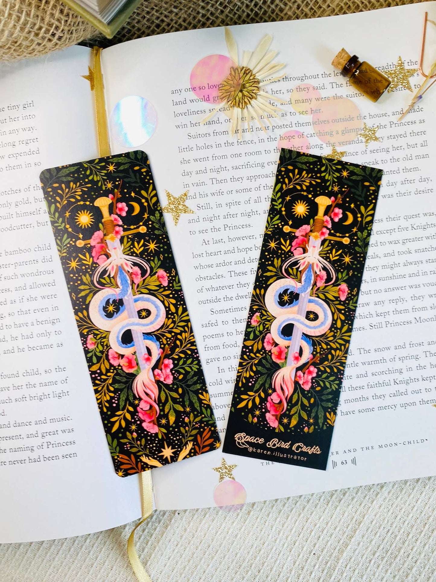 Sakura Bookmark | Boekaccessoires: Ronde hoeken