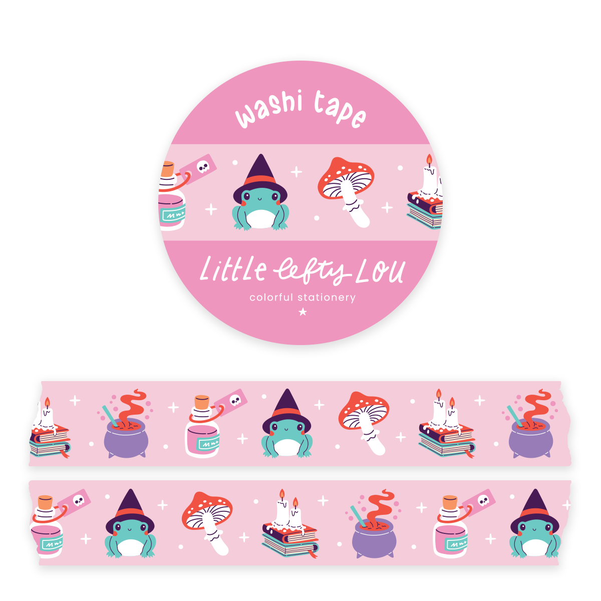 Witchy Frog Washi-tape in pastelkleur