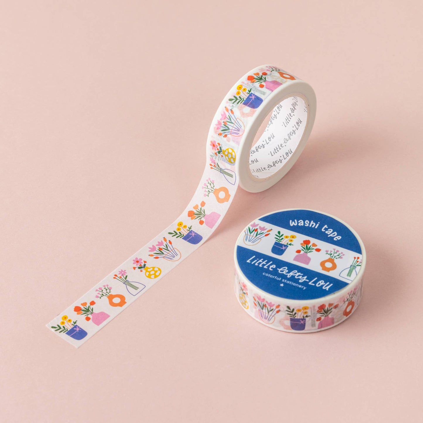 Bloemenvazen Washi Tape