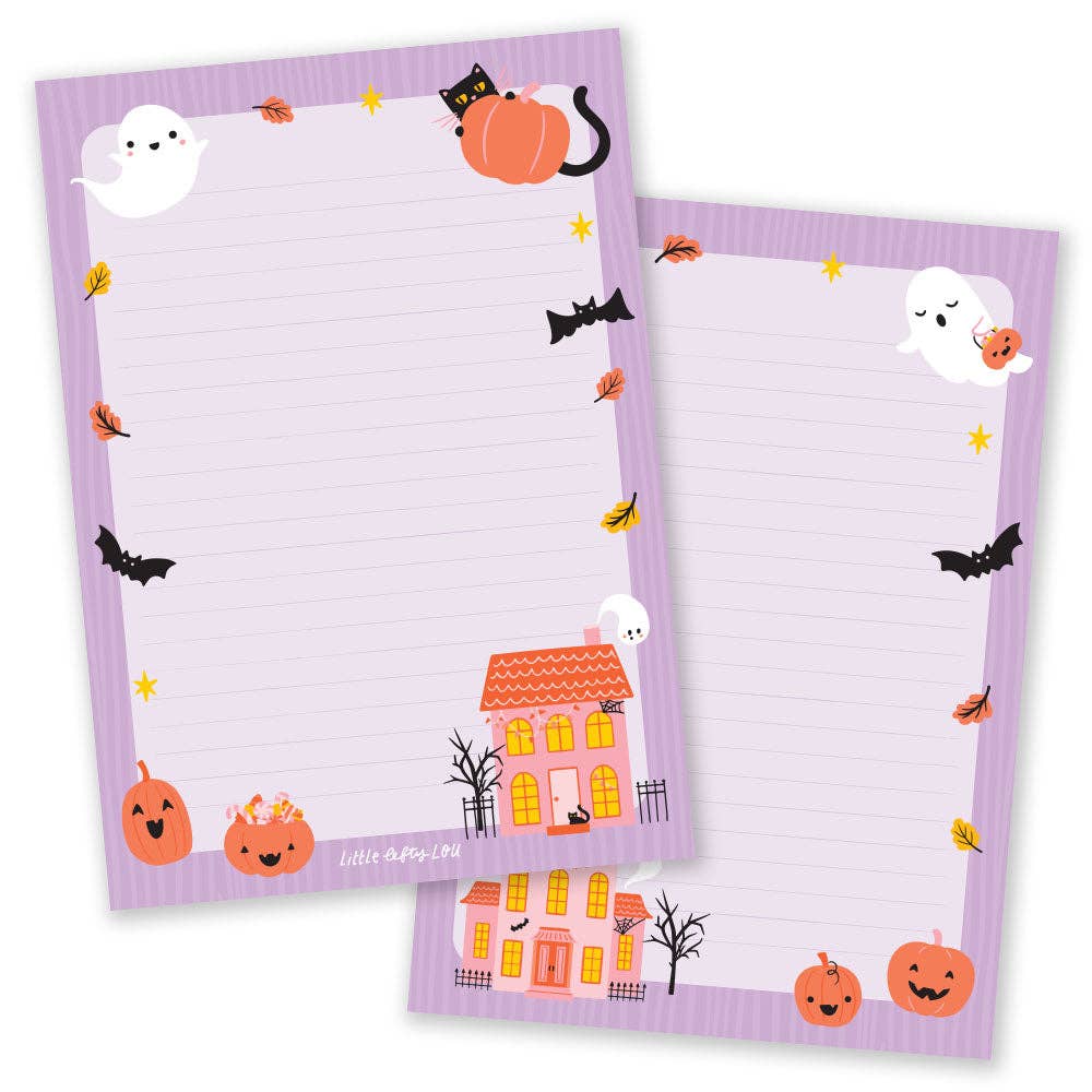 A5 Haunted Halloween Notepad - Dubbelzijdig