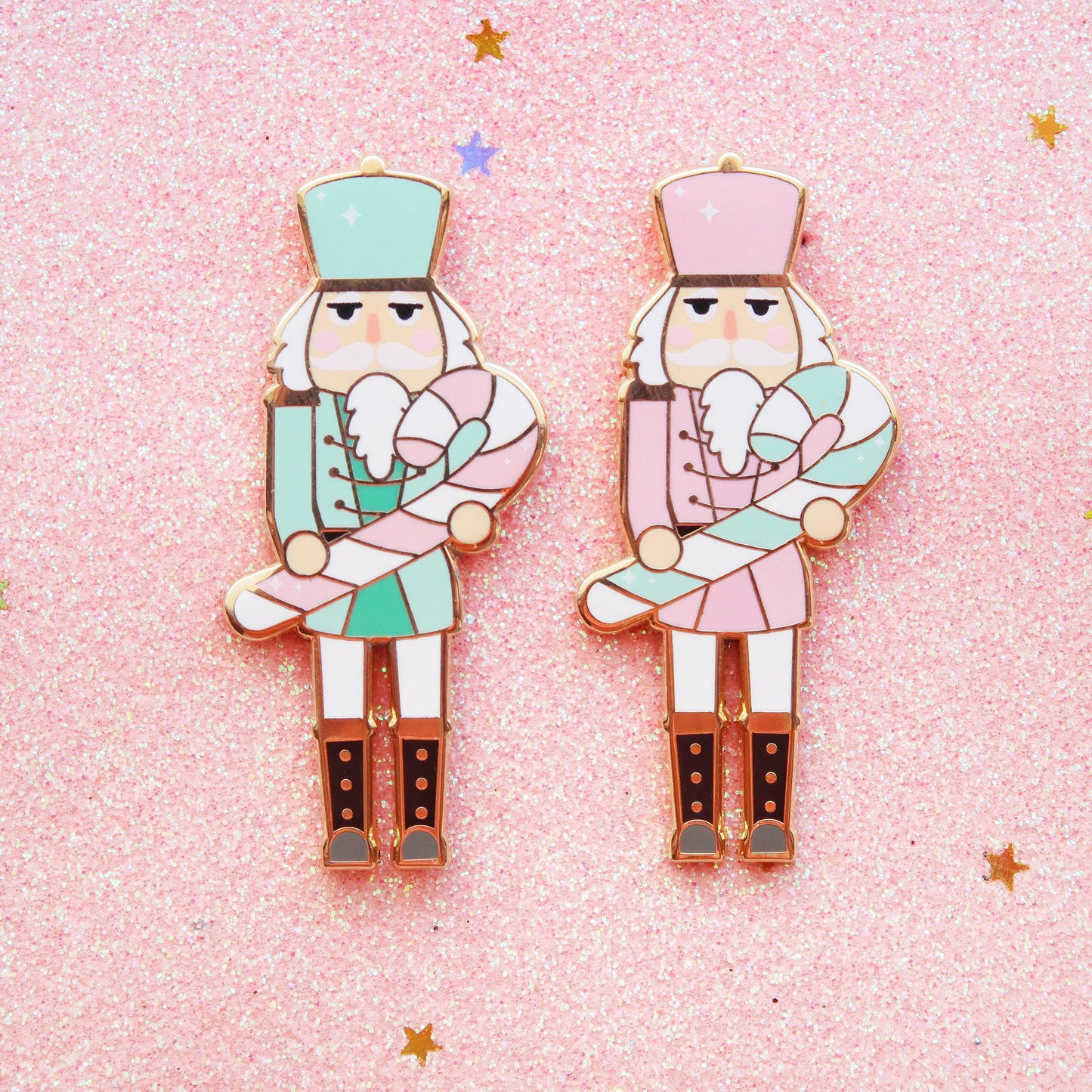 Notenkraker Kerst Pin: Wit
