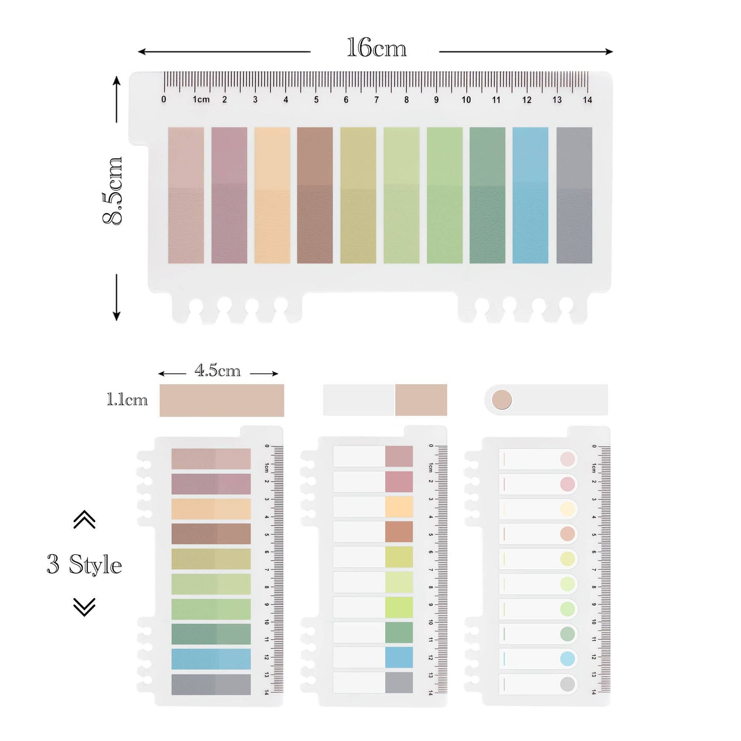 Meadow Mist index zelfklevende notities | Pagina markeringen | Zelfklevende tabs