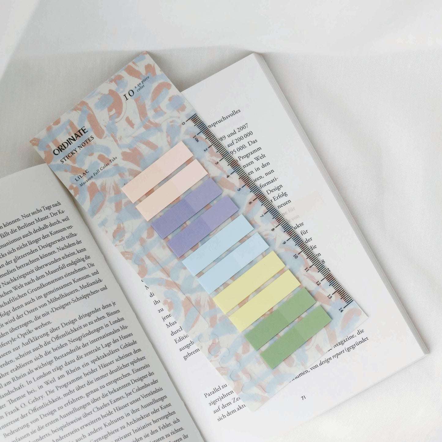 Lilac transparante plakstrips pastelkleuren | zelfklevende notitieflapjes