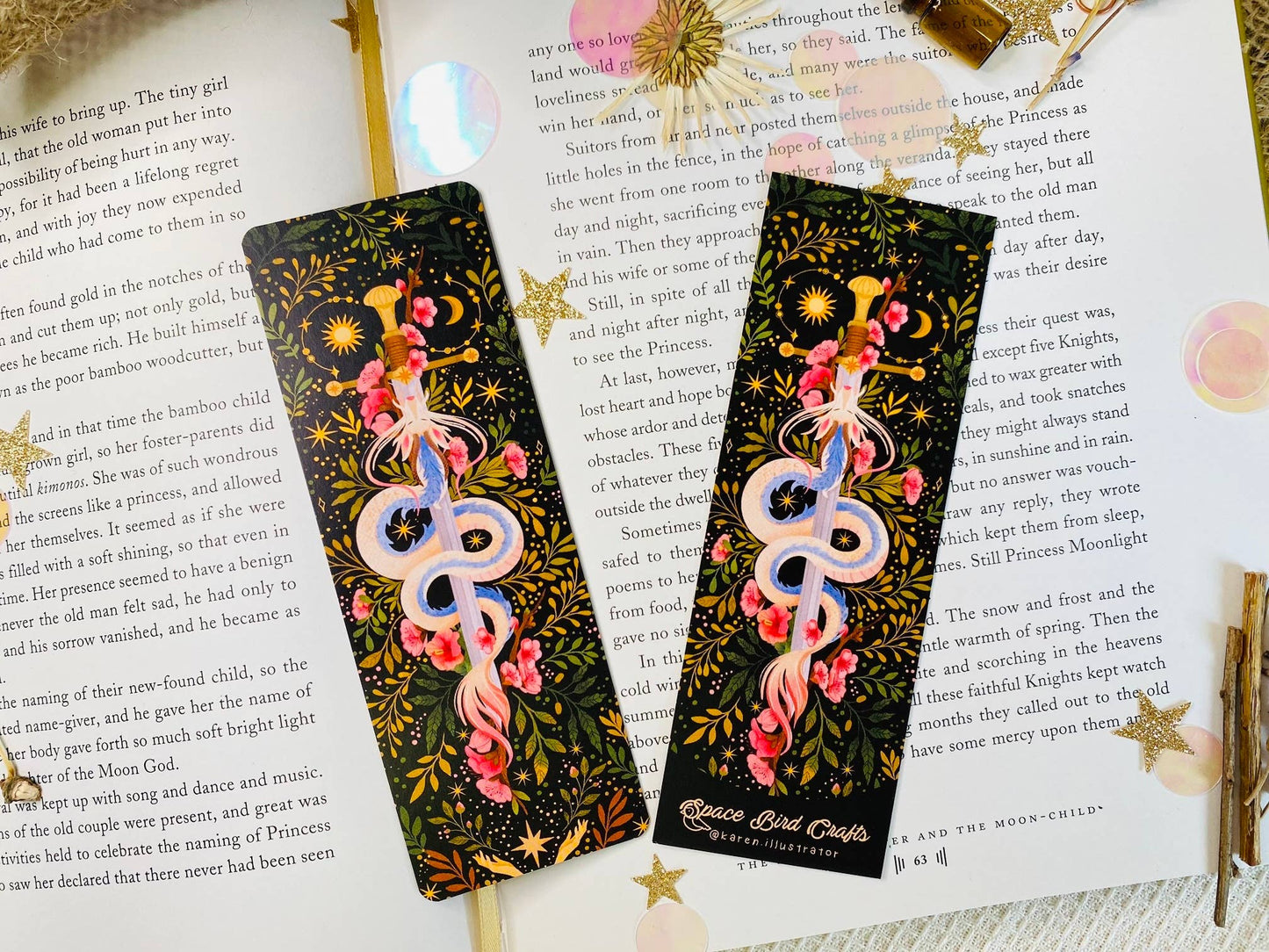 Sakura Bookmark | Boekaccessoires: Ronde hoeken