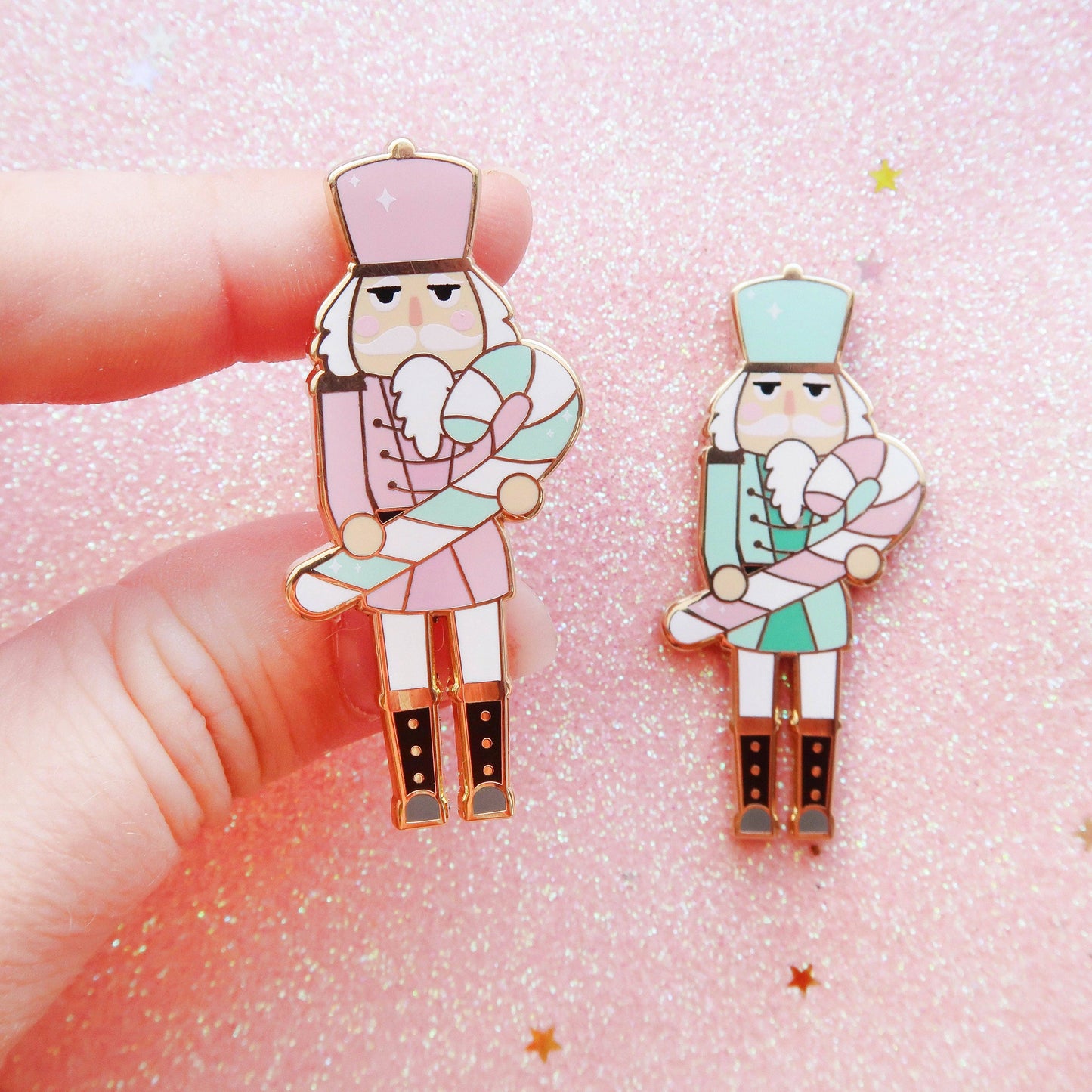 Notenkraker Kerst Pin: Wit