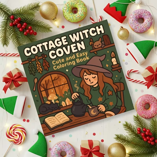 Coloring book Cottage Witch Coven