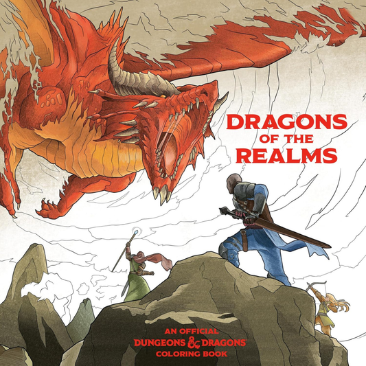 Coloring book Dragons of the Realms