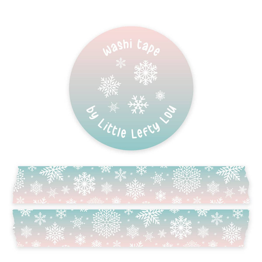 Washi Tape Kerst met sneeuwvlokjes