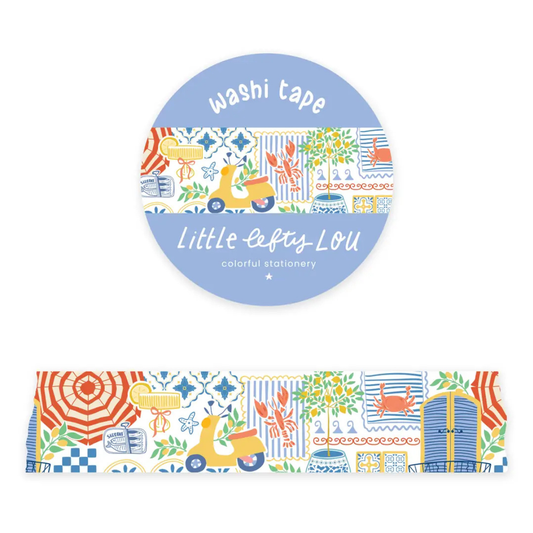 Wide Mediterranean Summer Washi Tape