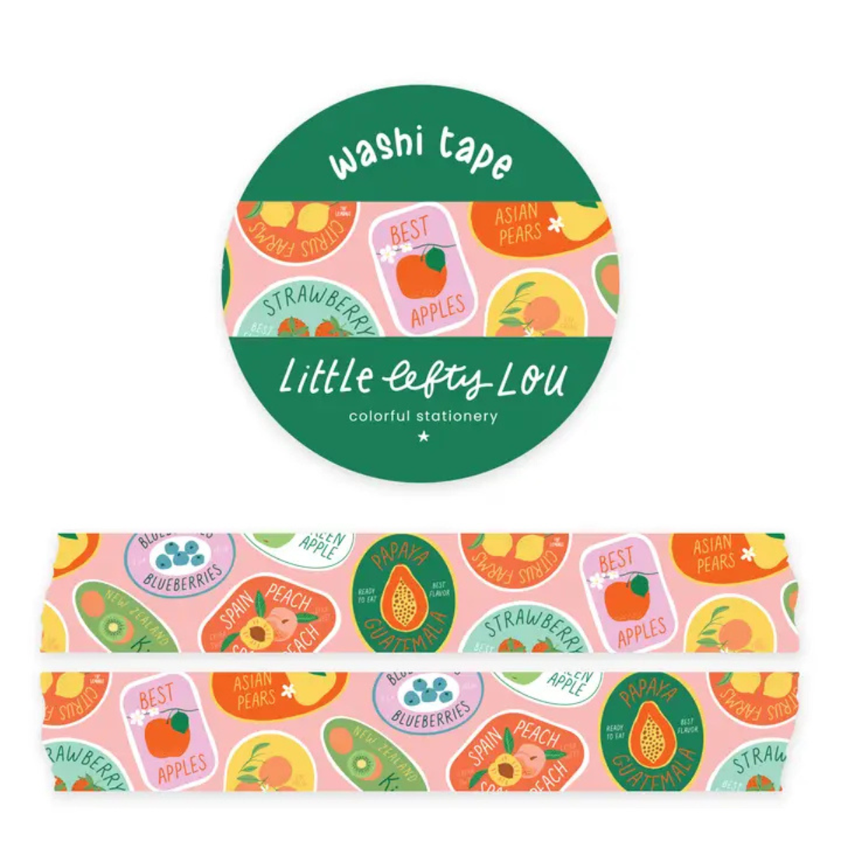 Washi Tape met Fruit Stickers