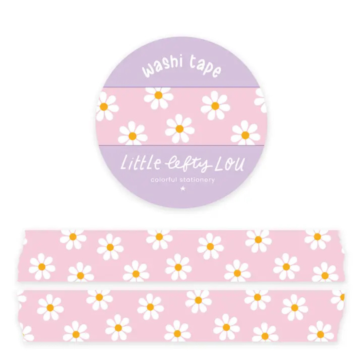 Washi Tape Roze met bloemen