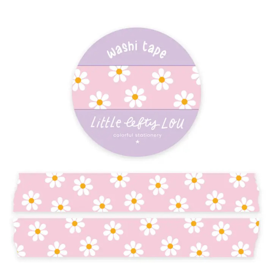 Washi Tape Roze met bloemen