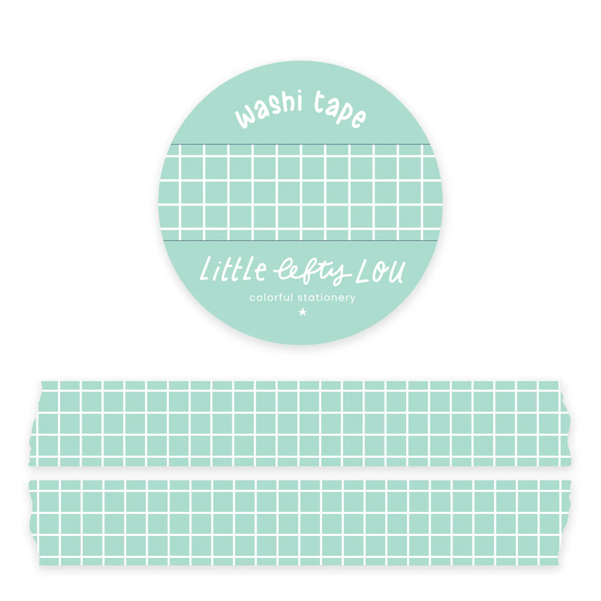Washi Tape Mint Grid