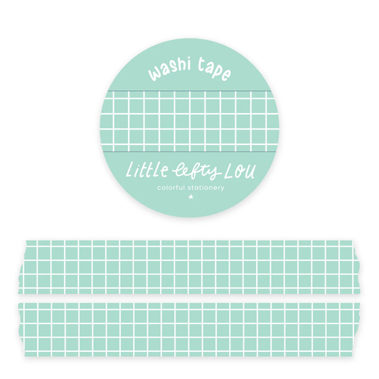 Washi Tape Mint Grid