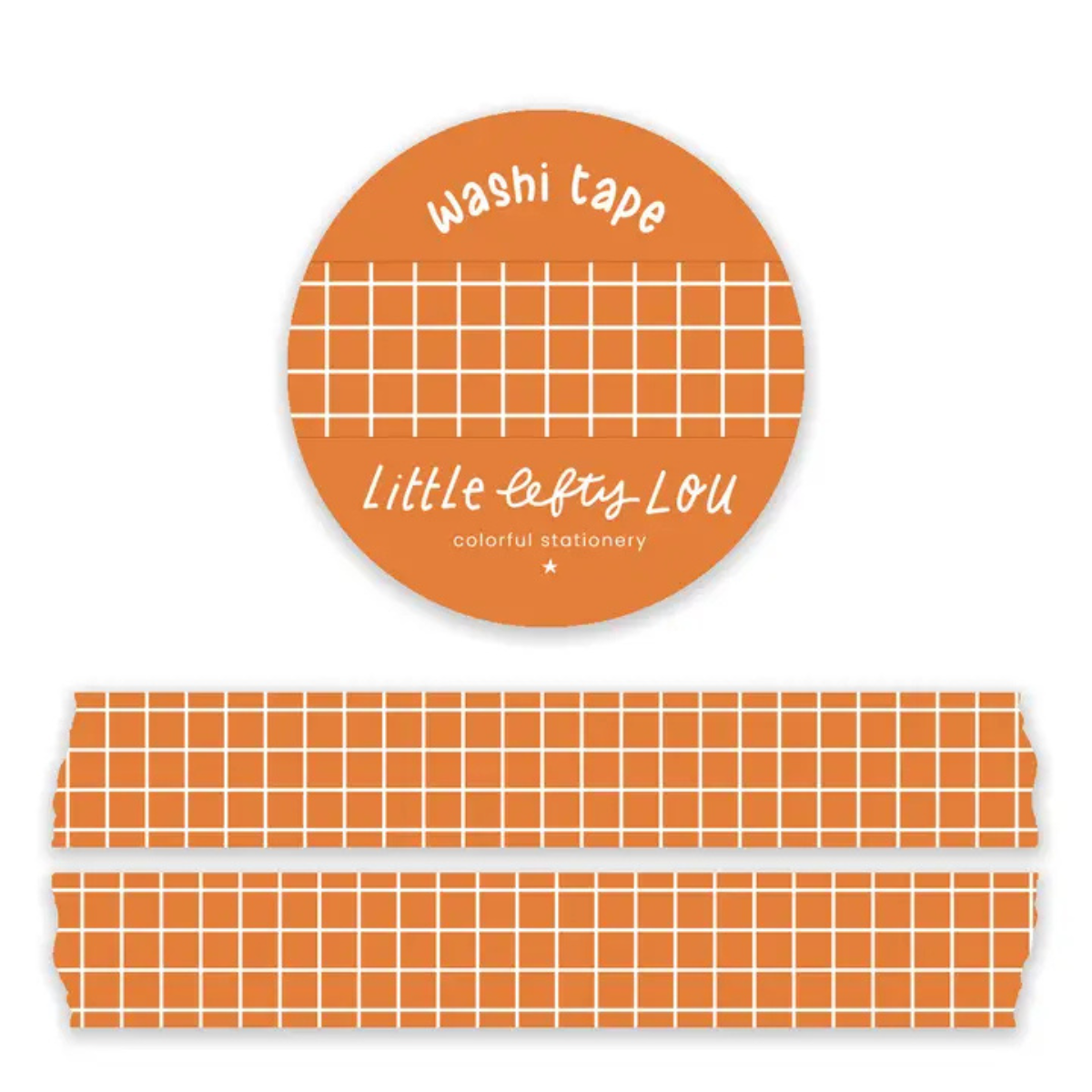 Washi Tape Orange Grid