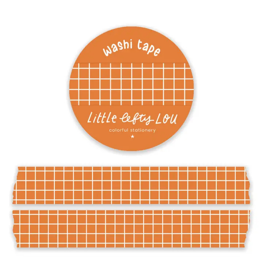 Washi Tape Orange Grid