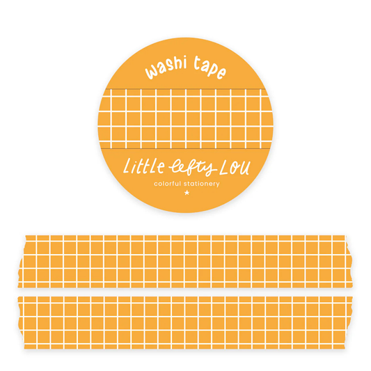 Washi Tape Yellow Grid