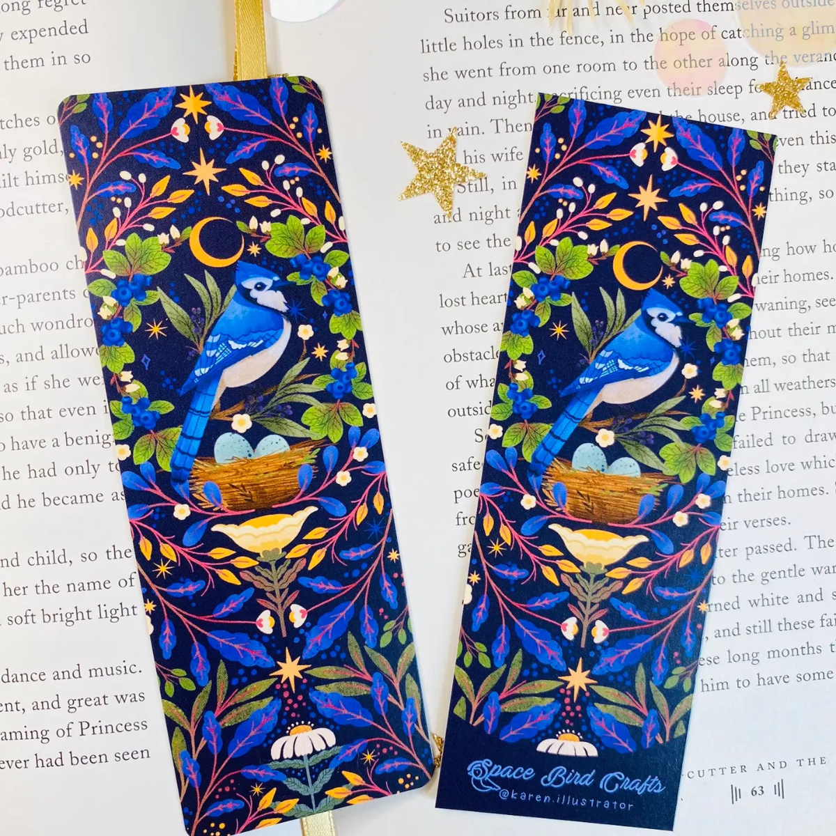 Blue Jay Bird Bookmark