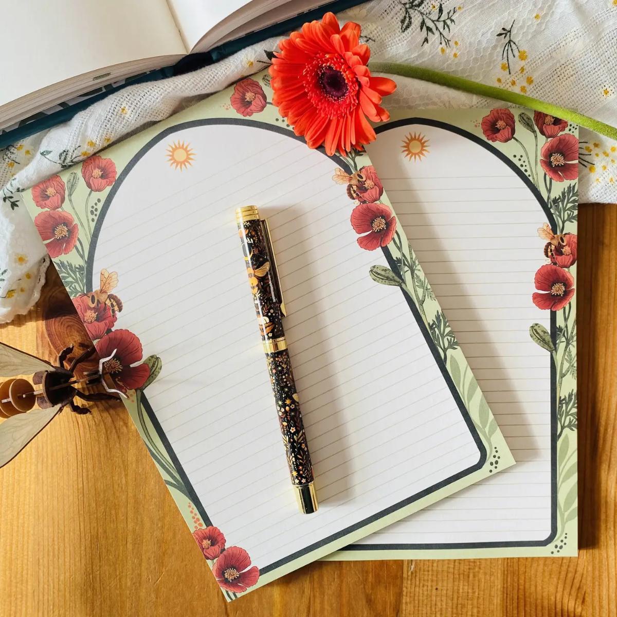 Notebook Poppy flower