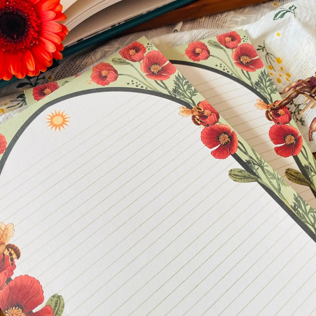 Notebook Poppy flower