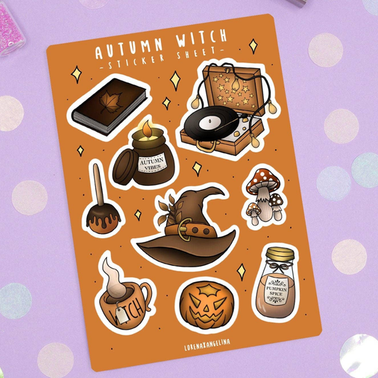 Autumn Witch Stickersheet