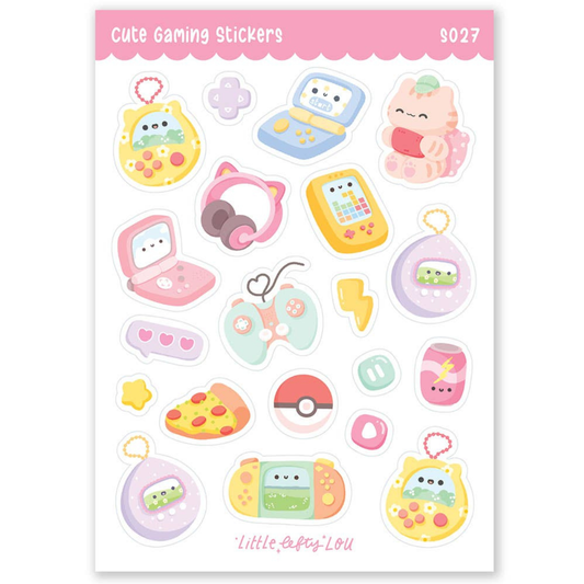 Holo Glitter Gaming Stickersheet