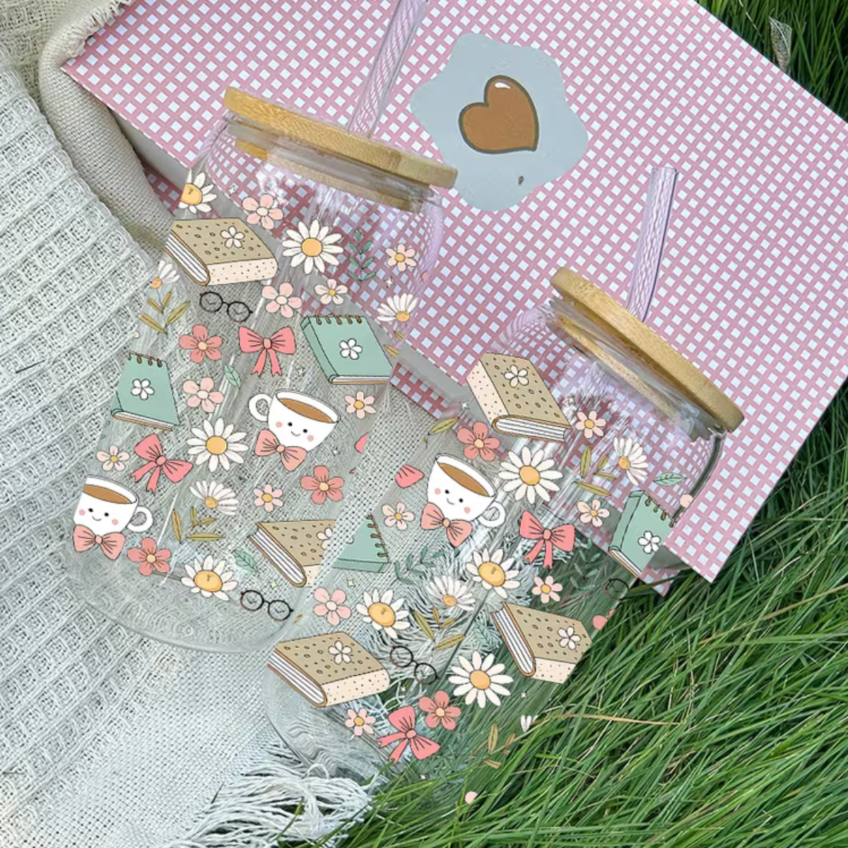 Cute Floral Bookish Tumbler