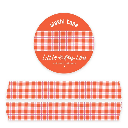 Orange Gingham Washitape